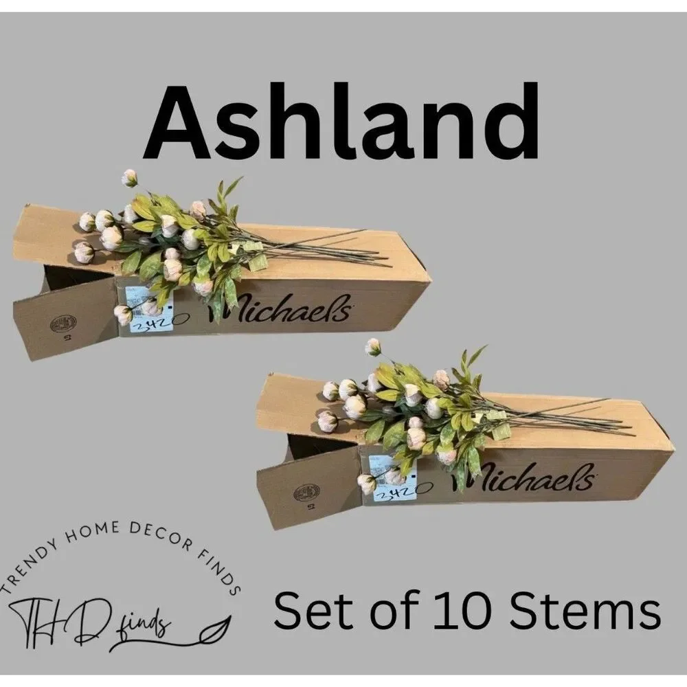 Set of 10 Tan Viral Michael’s Peony Stems by Ashland - Picture 3 of 3